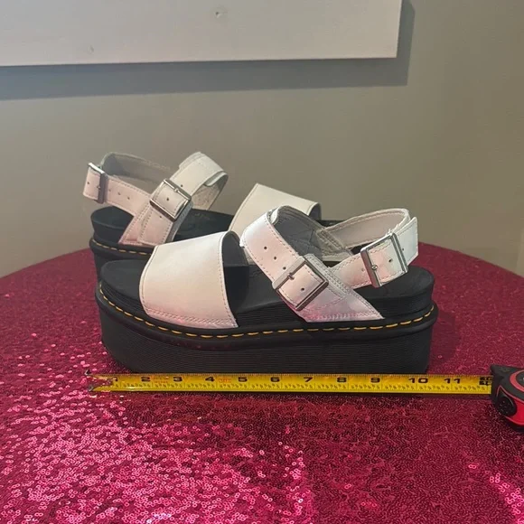 Dr. Martens Black and White Platform Sandals - Picture 8 of 8